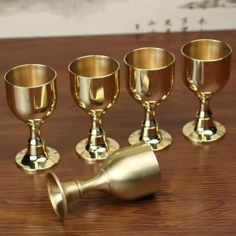 Copper Cocktail Mug - 純銅の聖杯カップカクテルグラスワインゴブレット真鍮飲料真鍮ゴブレット金属酒タンブラーパーティー家の装飾