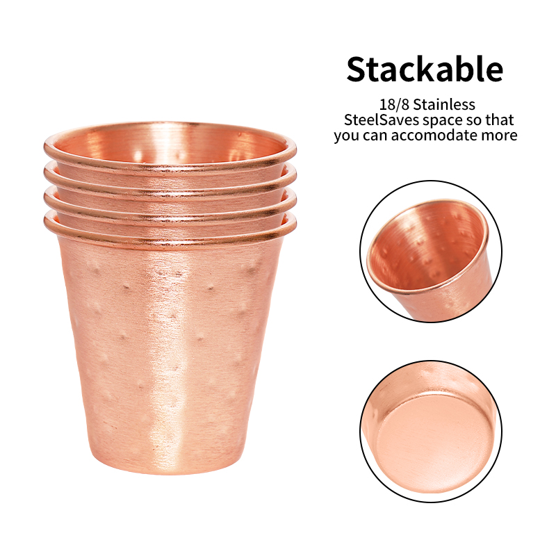 4個/6個セット 銅メッキビールカップ 2オンス 耐衝撃 モ - Copper Cocktail Mug のレビューと価格