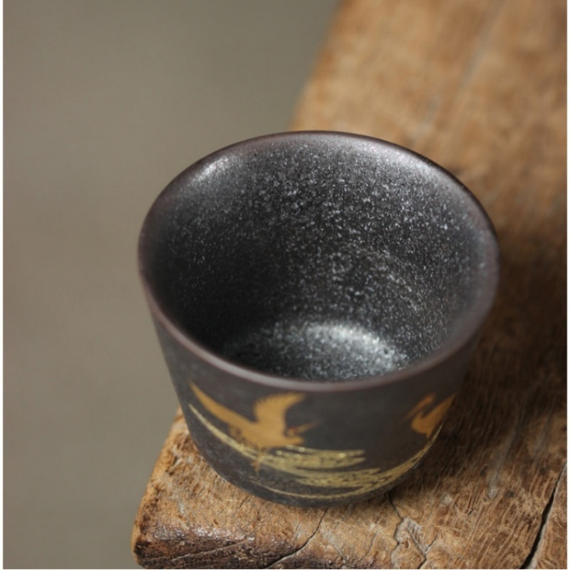 100 ミリリットル日本鶴ティーカップ手作り石器窯焼きレトロ - Handmade Ceramic Mug のレビューと価格