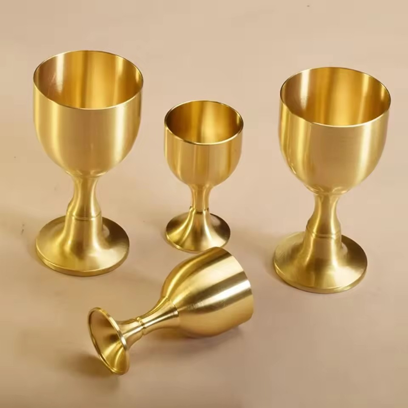純銅の聖杯カップカクテルグラスワインゴブレット真鍮飲料真鍮ゴ - Copper Cocktail Mug のレビューと価格