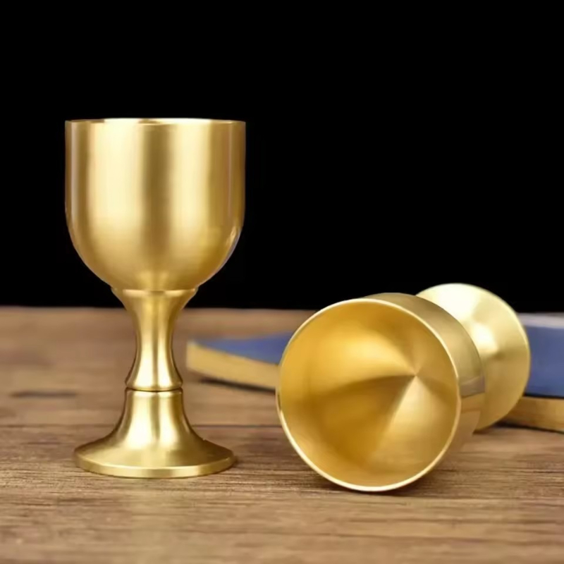 純銅の聖杯カップカクテルグラスワインゴブレット真鍮飲料真鍮ゴ - Copper Cocktail Mug のレビューと価格