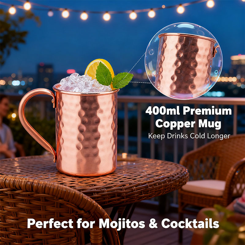 新品100%銅製カップ 純銅製 モスクワミュール用ピュアカッ - Copper Cocktail Mug のレビューと価格