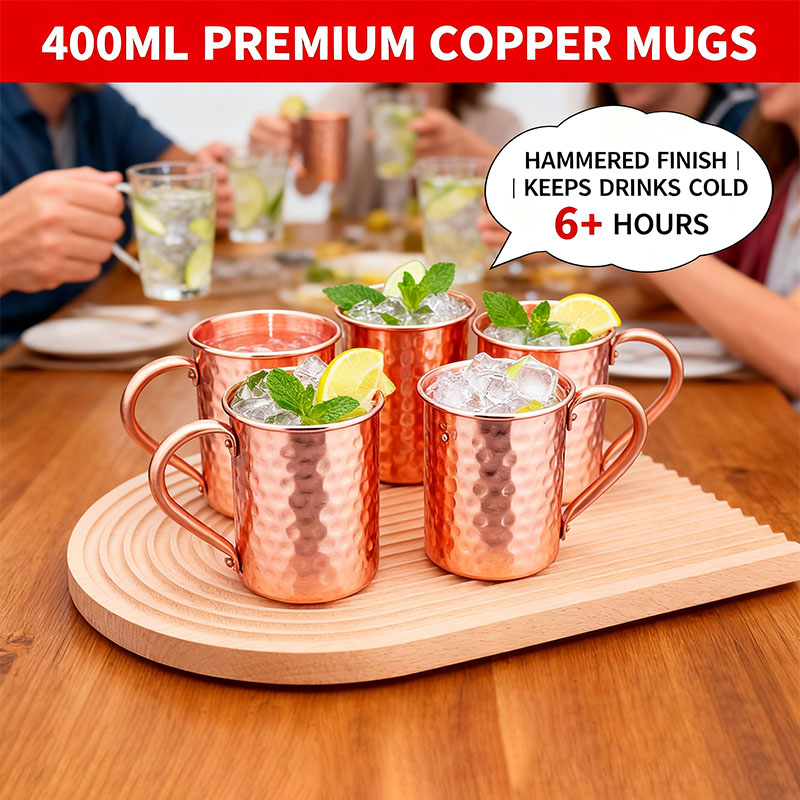 新品100%銅製カップ 純銅製 モスクワミュール用ピュアカッ - Copper Cocktail Mug のレビューと価格