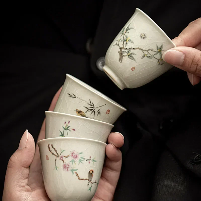 レトロアイスクラックセラミックティーカップ瞑想カップ手作りブ - Handmade Ceramic Mug のレビューと価格