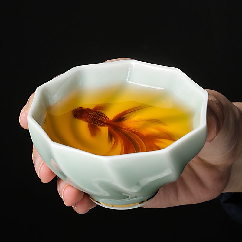創作青磁茶碗 手作り鯉茶碗 中国功夫茶器 マスターカップ 家 - Handmade Ceramic Mug のレビューと価格