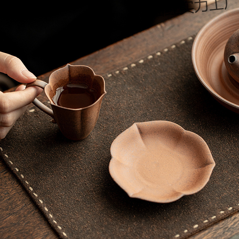 粗陶器古土粘土茶碗中国風家庭用レトロハンドル付きマスターカッ - Handmade Ceramic Mug のレビューと価格