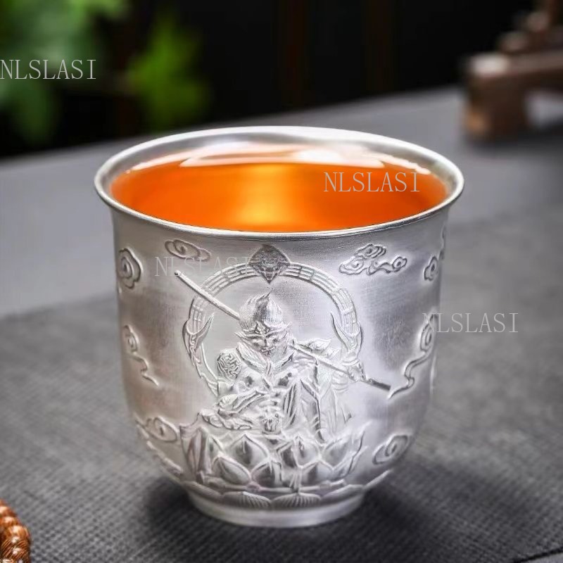 銀製インナーポット カンフー陶器 金メッキ銀茶碗 茶試飲用  - Handmade Ceramic Mug のレビューと価格