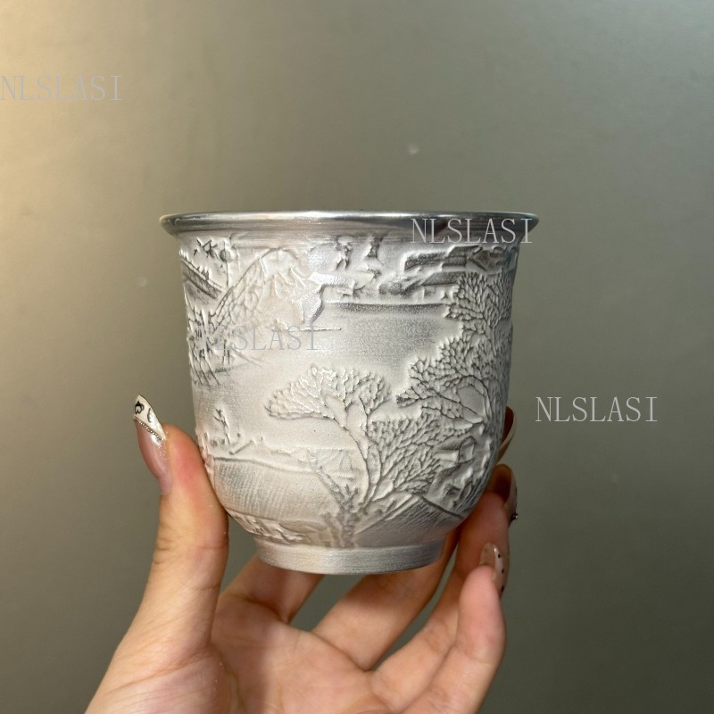 銀製インナーポット カンフー陶器 金メッキ銀茶碗 茶試飲用  - Handmade Ceramic Mug のレビューと価格