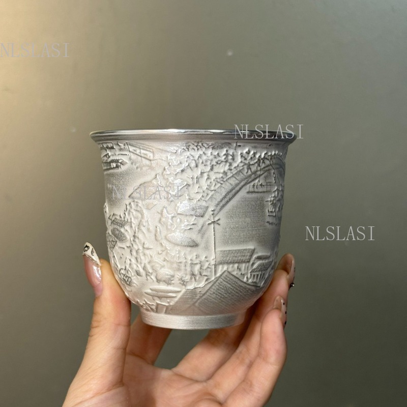 銀製インナーポット カンフー陶器 金メッキ銀茶碗 茶試飲用  - Handmade Ceramic Mug のレビューと価格