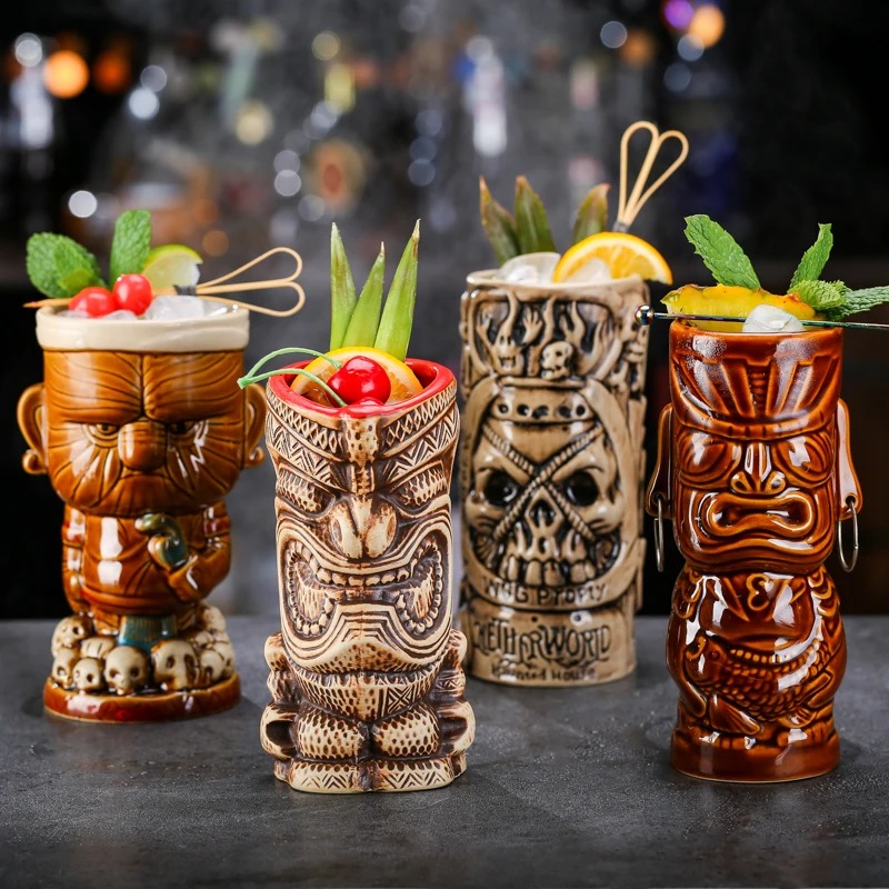 クリエイティブなセラミックマグ シャーマントーテムフェイス  - Copper Cocktail Mug のレビューと価格