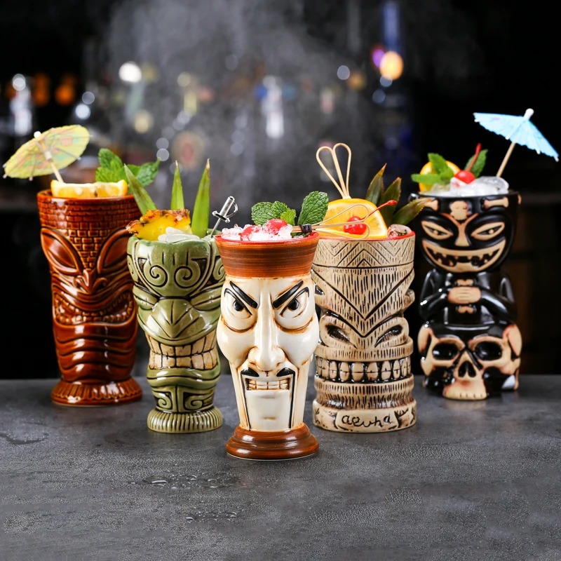 クリエイティブなセラミックマグ シャーマントーテムフェイス  - Copper Cocktail Mug のレビューと価格