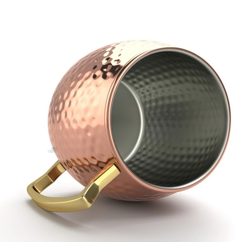 8個入り槌目模様モスコミュール銅製マグカップセット - ステ - Copper Cocktail Mug のレビューと価格