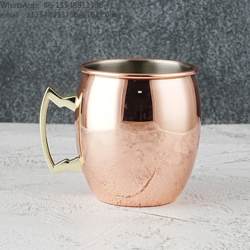 ハンマー加工を施した銅メッキのモスクワミュールマグ。ステンレ - Copper Cocktail Mug のレビューと価格